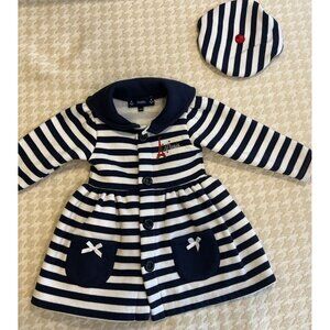 Parisian Dress & Hat 12M EUC